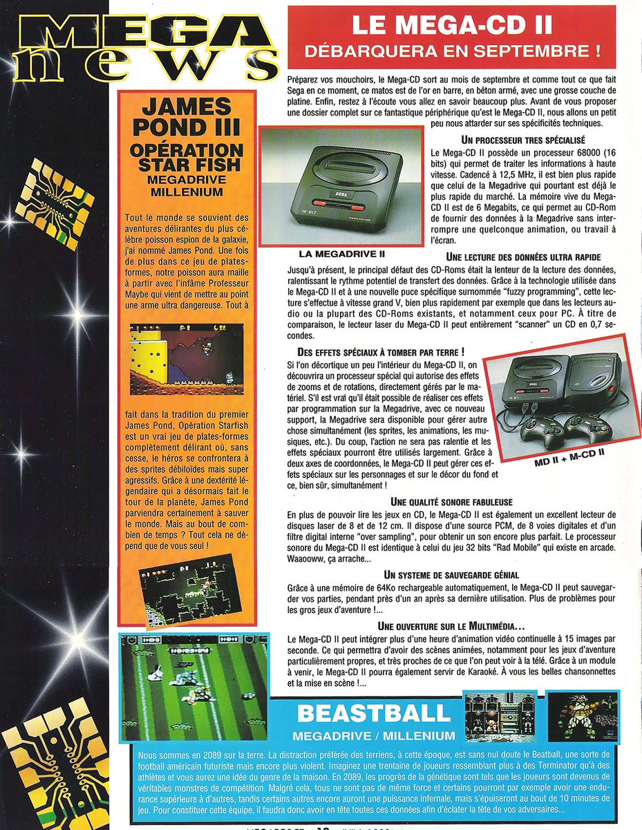 AllmightoFranky's tweet photo. On poursuit avec les NEWS du monde SEGA,du Tennis,le résultat du jeu concours et #DUNE sur #MegaCD!!Les dernières sorties,et le #MegaCD2 pour accompagner la #Megadrive2!! 2/5 https://t.co/atLJKFjRvV
