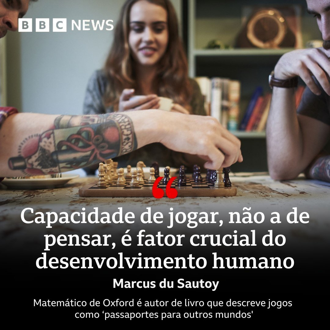 "A civilização surge com o jogo e como um jogo, para nunca mais se separar dele"

Na visão de matemático, "jogos são passaportes para outros mundos" e exigem "um nível muito sofisticado de processo de pensamento" dos seres humanos: bbc.in/3yScbZW 

#MaisLidas