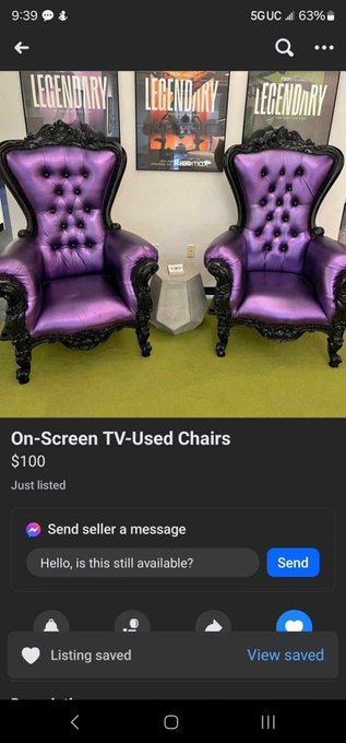 If these chairs were not so damn  low, I would have swooped them up. https://t.co/fvE4ltJadO