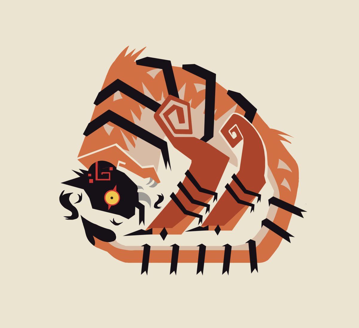 ScribbleGuy6's tweet image. Dream Tiger as a Monster Hunter monster icon