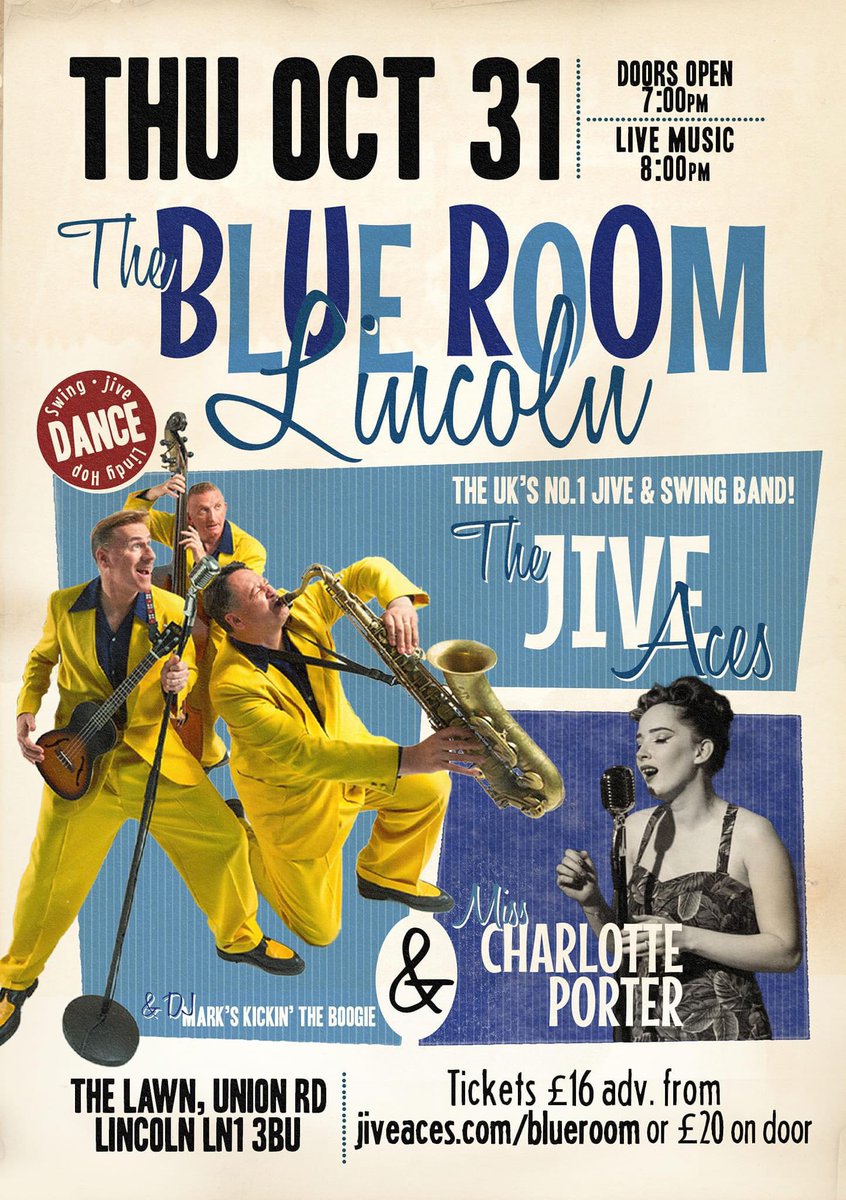 The Jive Aces (@jiveaces) on Twitter photo Coming back to Lincoln for a dance on 31 Oct at <a href="/BlueRoomLincoln/">The Blue Room</a> with guest Miss Charlotte Porter and DJ Mark’s Kickin’ The Boogie.
Tickets from:
lawnlincoln.com/event-details/…
#lincoln #swingdance #lindyhop #jive #jazz #vintage Coming back to Lincoln for a dance on 31 Oct at <a href="/BlueRoomLincoln/">The Blue Room</a> with guest Miss Charlotte Porter and DJ Mark’s Kickin’ The Boogie.
Tickets from:
lawnlincoln.com/event-details/…
#lincoln #swingdance #lindyhop #jive #jazz #vintage