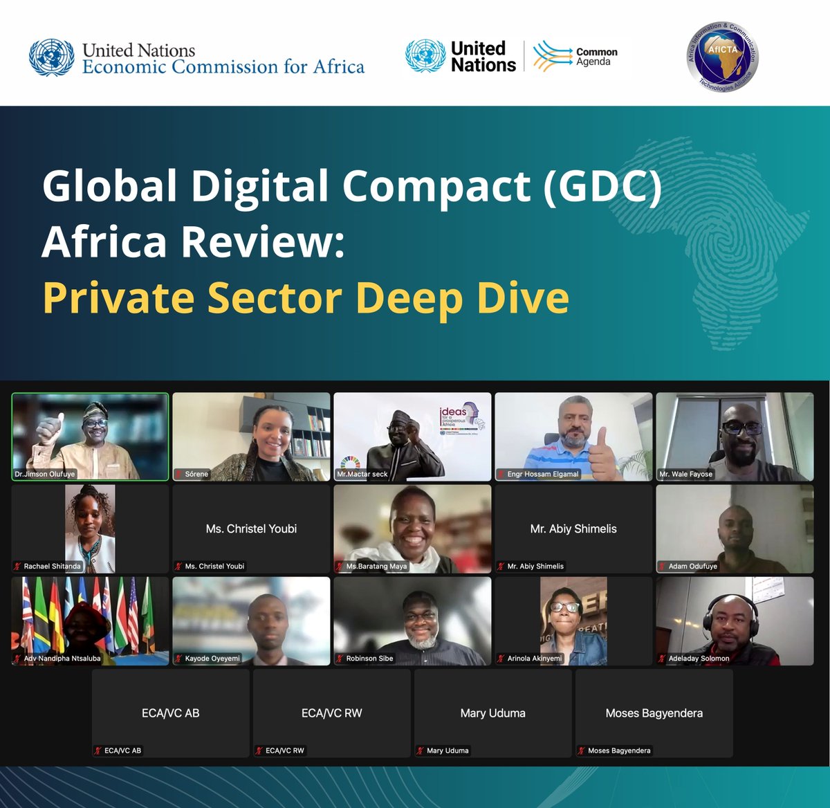 Digital Center of Excellence @ECA (@dite4africa) on Twitter photo Private sector consultations on the #GDC Zero Draft, in collaboration with <a href="/AfICTA/">AfICTA - Africa ICT Alliance</a>, concluded.
We thank all participants who shared critical reviews to reflect private sector perspectives on the #GDC Rev1's draft: tinyurl.com/4bccafz2
#Digitalgovernance Private sector consultations on the #GDC Zero Draft, in collaboration with <a href="/AfICTA/">AfICTA - Africa ICT Alliance</a>, concluded.
We thank all participants who shared critical reviews to reflect private sector perspectives on the #GDC Rev1's draft: tinyurl.com/4bccafz2
#Digitalgovernance