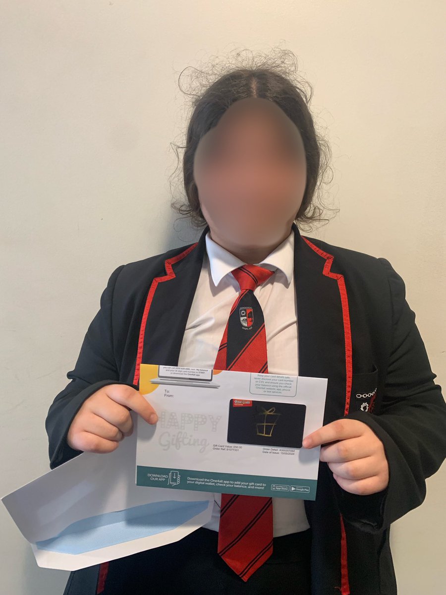 Well done to our RAP card prize draw winner this week!! Constant hard work does pay! We hope you enjoy your love to shop voucher #hardworkpaysoff Remember! If you want to be in with a chance of winning, cash in your RAP cards with tutors 🎉🎉