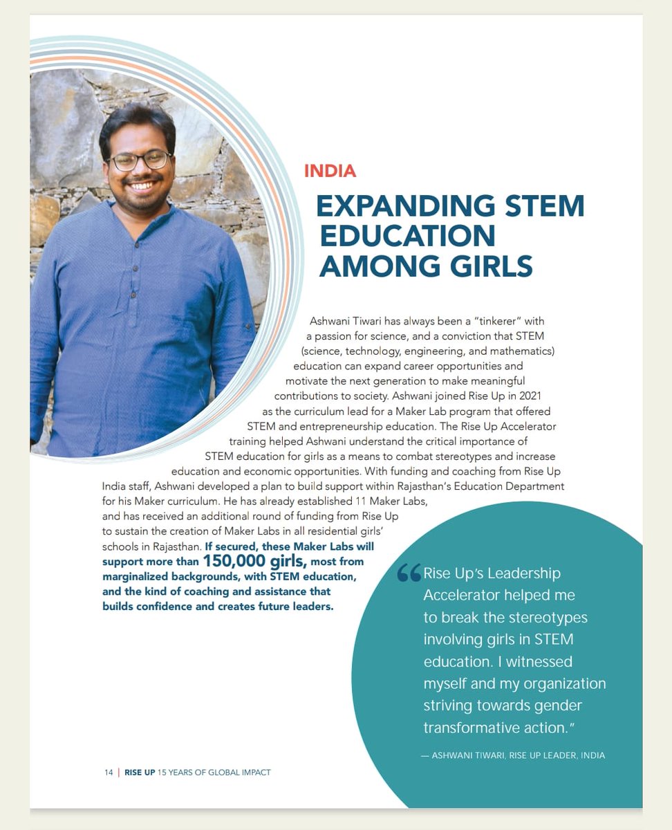 VUdhyam's tweet photo. I’m thrilled to share that my powerful advocacy work is featured in the new @riseupforgirls  report "15 Years of Global Impact." The report is available here: https://t.co/BvYIglmac4! https://t.co/JXF4I2bO66