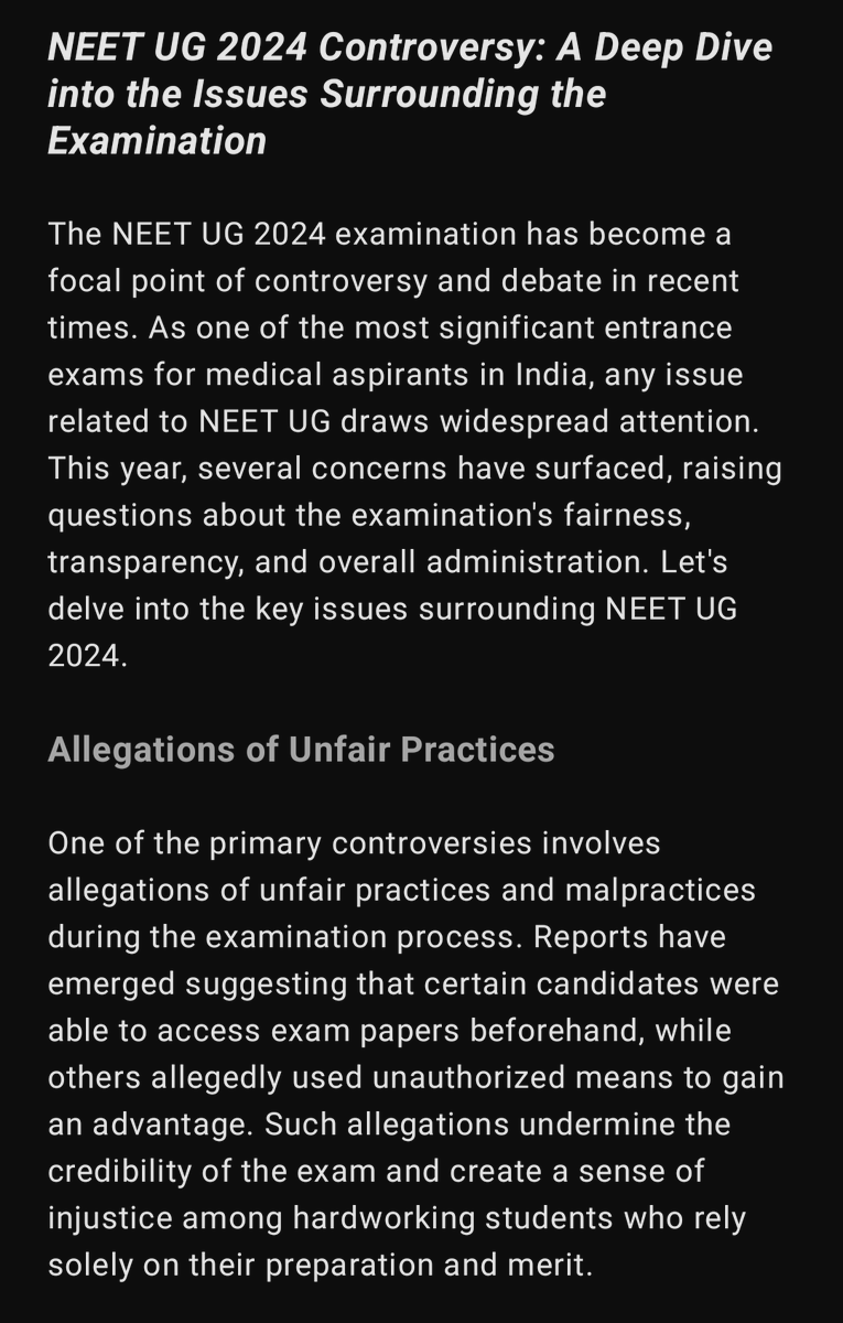 ikaramjitsingh's tweet image. NEET UG 2024 Controversy What Went Wrong 🤔📉 Rs 8500 शिक्षा मंत्री #NeetUG24Controversy Congress Working Committee Rahul Gandhi #ShilpaShetty Vishal Dadlani Arnab सुधांशु त्रिवेदी #ElonMusk