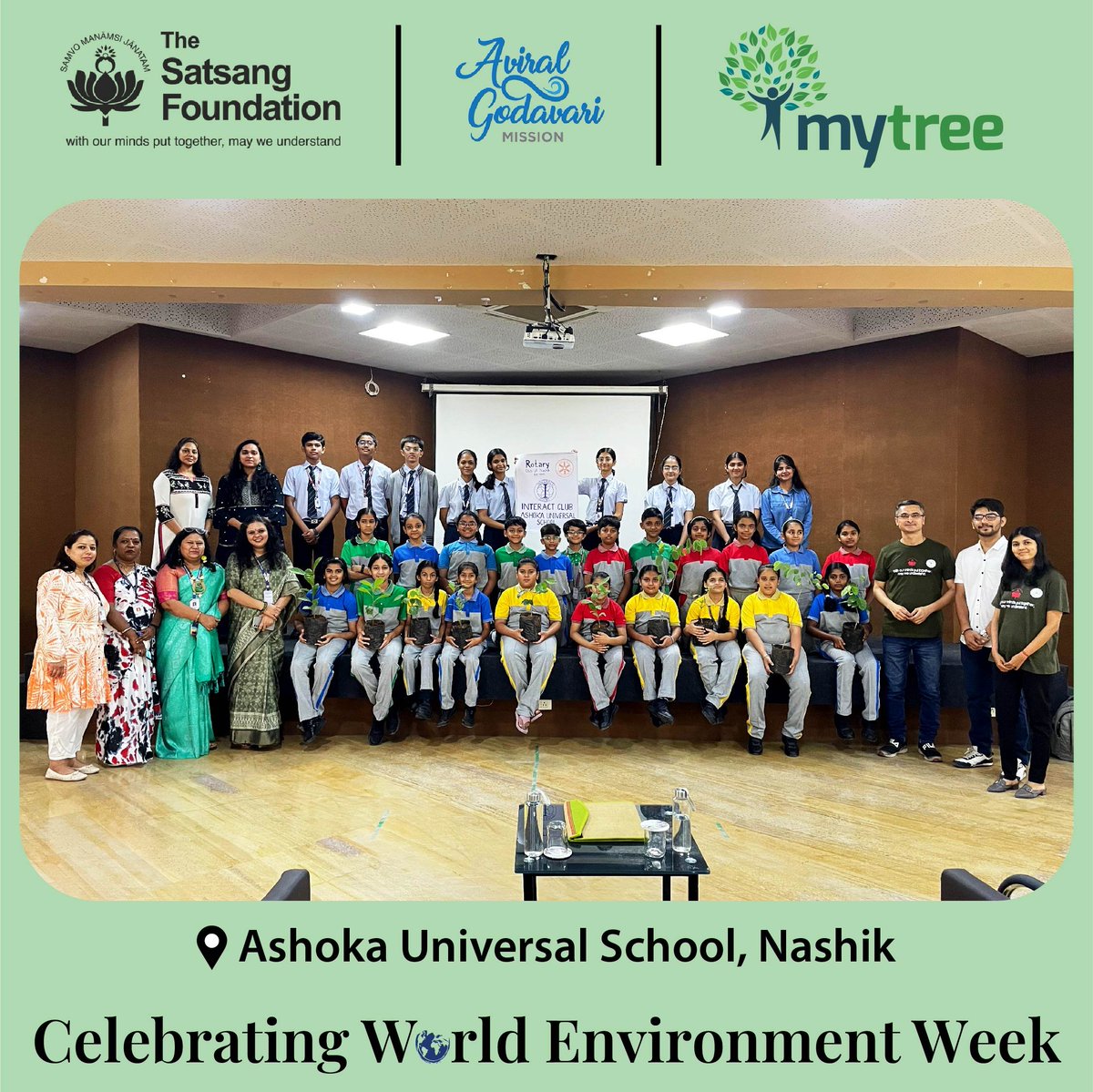 SatsangTweets's tweet photo. Nashik students geared to become eco-guardians with MyTree Academy & Aviral Godavari. Built nurseries, learned Maitri (harmony with nature), & greened Brahmagiri Mountain. Will you join the movement?
Write to connect@satsang-foundation.org.
#MyTreeAcademy #AviralGodavari https://t.co/Fb7kOneroq