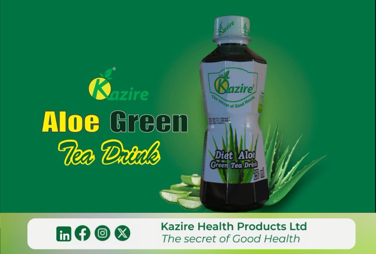 Aloe Vera is one of the main ingredients in our UNBS certified Diet Aloe  Green Tea Drink and it can be gotten from supermarkets and shops  countrywide.