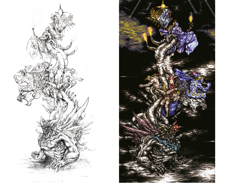 Square Enix ha publicado una entrevista a Tetsuya Nomura con motivo del 30.º aniversario de #FinalFantsayVI. En ella hay cosas muy interesantes como su diseño original de Kefka, el de la torre de la estatua de los dioses, la idea de Edea en el VI, el diseño de Gilgamesh en FF5...