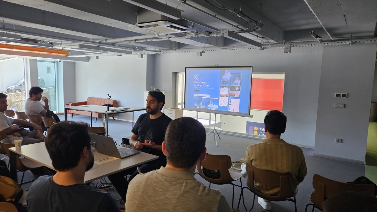 KotlinIstanbul's tweet photo. Necati Sözer, [Live] Build a Compose Multiplatform Application for Android/iOS/Desktop/Web sunumuyla #KotlinConfIst24 Sahnesindeydi🥳🥳🥳
Necati Sözer was on #KotlinConfIst24 stage with [Live] Build a Compose Multiplatform Application for Android/iOS/Desktop/Web demo.#KotlinConf https://t.co/zc0QlpDLve