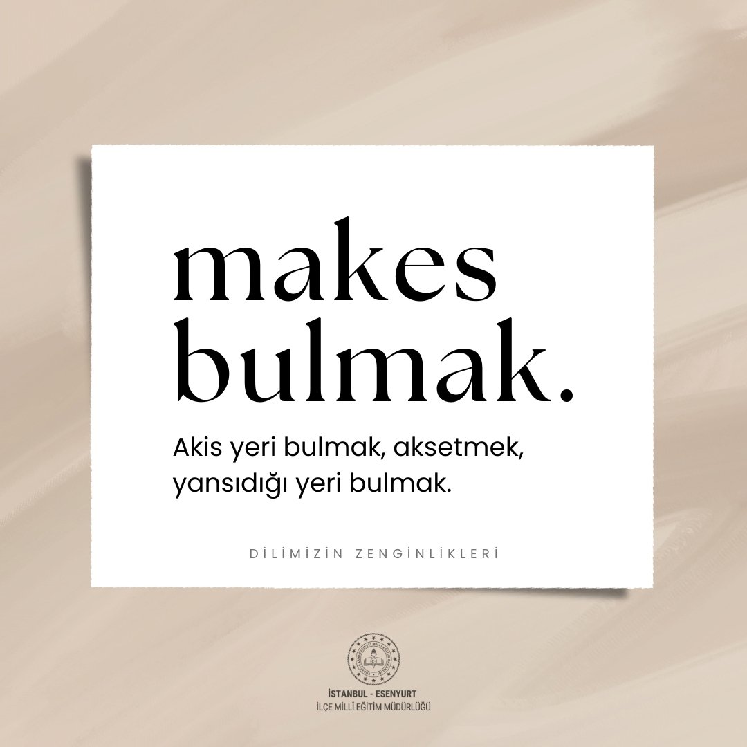 esenyurtmem's tweet photo. 💬 Haftanın Kelimeleri

🔸Dilimizin Zenginlikleri Projesi🔸
@tcmeb @Yusuf__Tekin @meb_sgb @istanbulilmem @MucahitYentur @CobanogluF @TayfunOzyolcu @istmemkultur @ist_arge @dilimizesenyurt https://t.co/rlNhytNIku