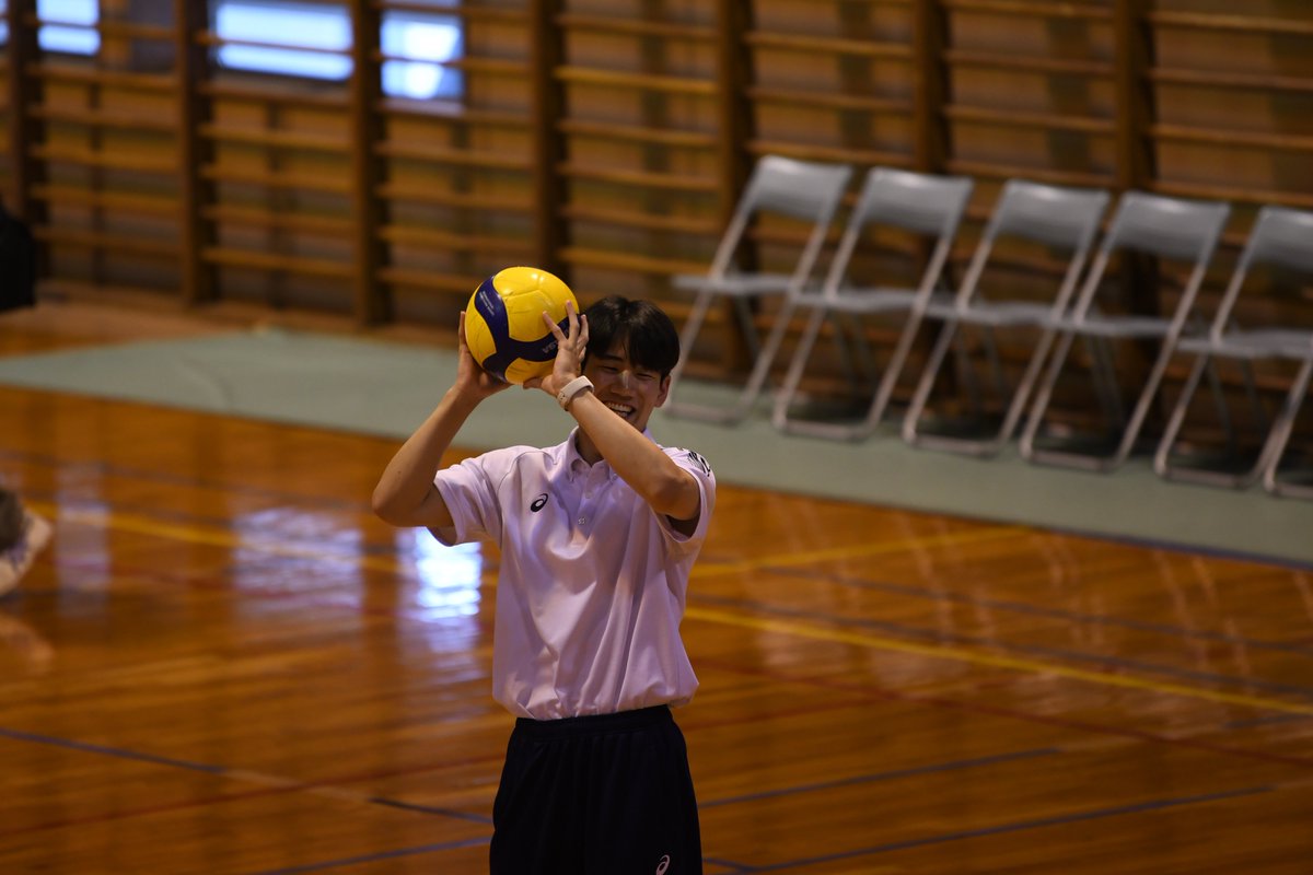 ニコニコ☺️
#東海大学男子バレーボール部
#尾﨑駿瑛　選手