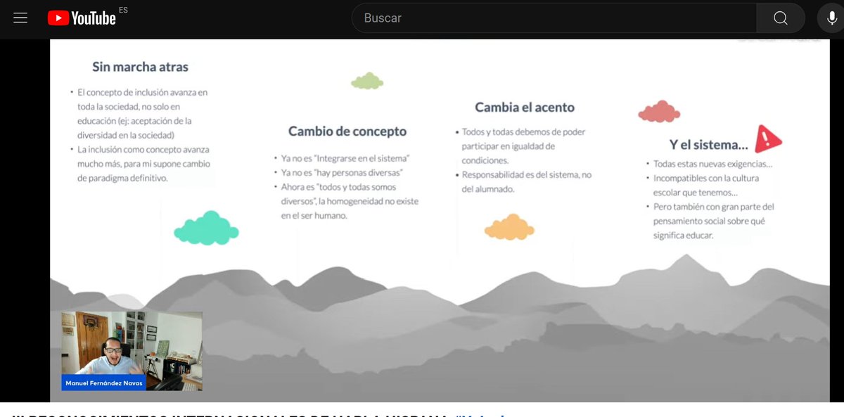 #YoIncluyo @Nolo habla del paradigma de la inclusión. La sociedad como la escuela cambia y hablamos de que ya no es que un alumno entre en la escuela inclusiva, sino que todos somos diversos. Debemos construir sistemas que permitan que todos participen en igualdad de condiciones