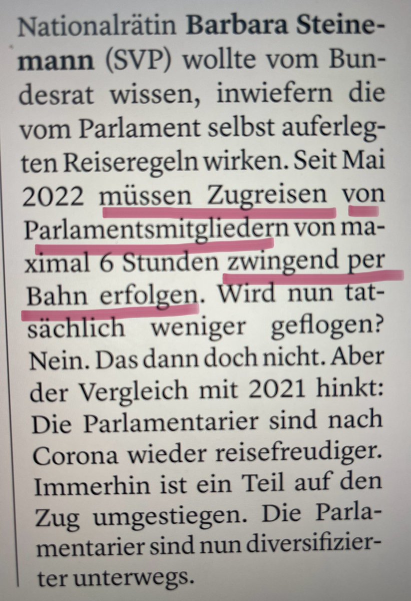 Kann man die Zugreisen auch ohne Bahn machen, liebe <a href="/chmediaag/">CH Media</a> ? Das gäbe ganz neue Möglichkeiten bei der kürzlichen Diskussion um die zukünftigen Investitionen in die Bahn.