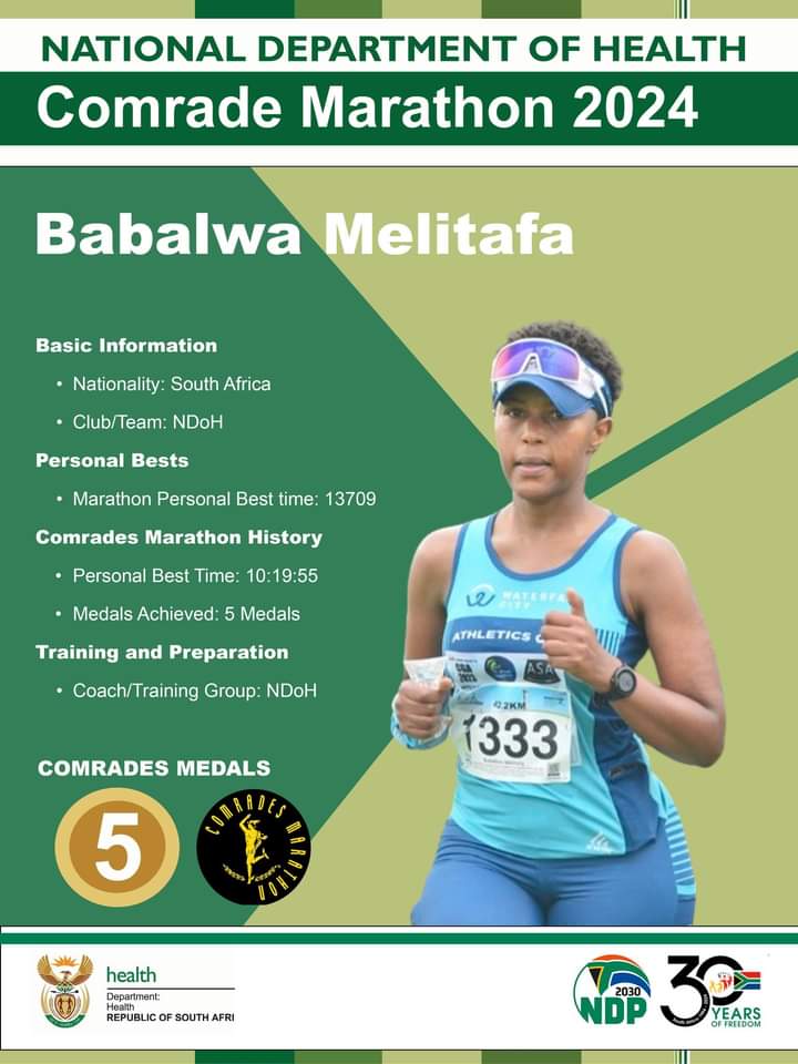 HealthZA's tweet photo. #HealthMovers for #ComradeMarathon
Goodwill message for the NDoH Comrade Marathon 2024 Team from the Director-General, Management and Staff:
 "Your dedication and hard work already speak of your victory.” https://t.co/Th8I0Kkgeq