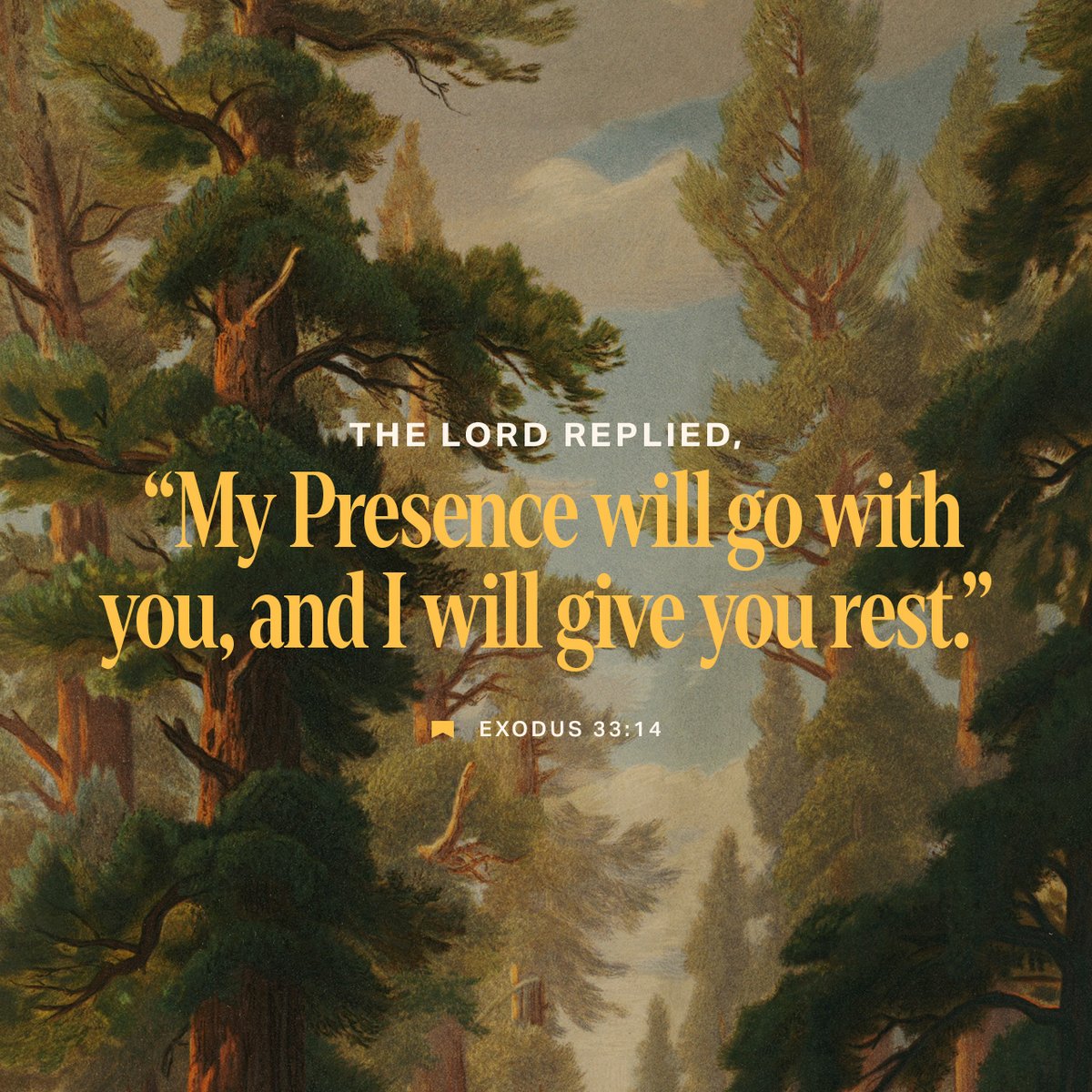 YouVersion's tweet photo. Exodus 33:14 https://t.co/OZV8BffqKn