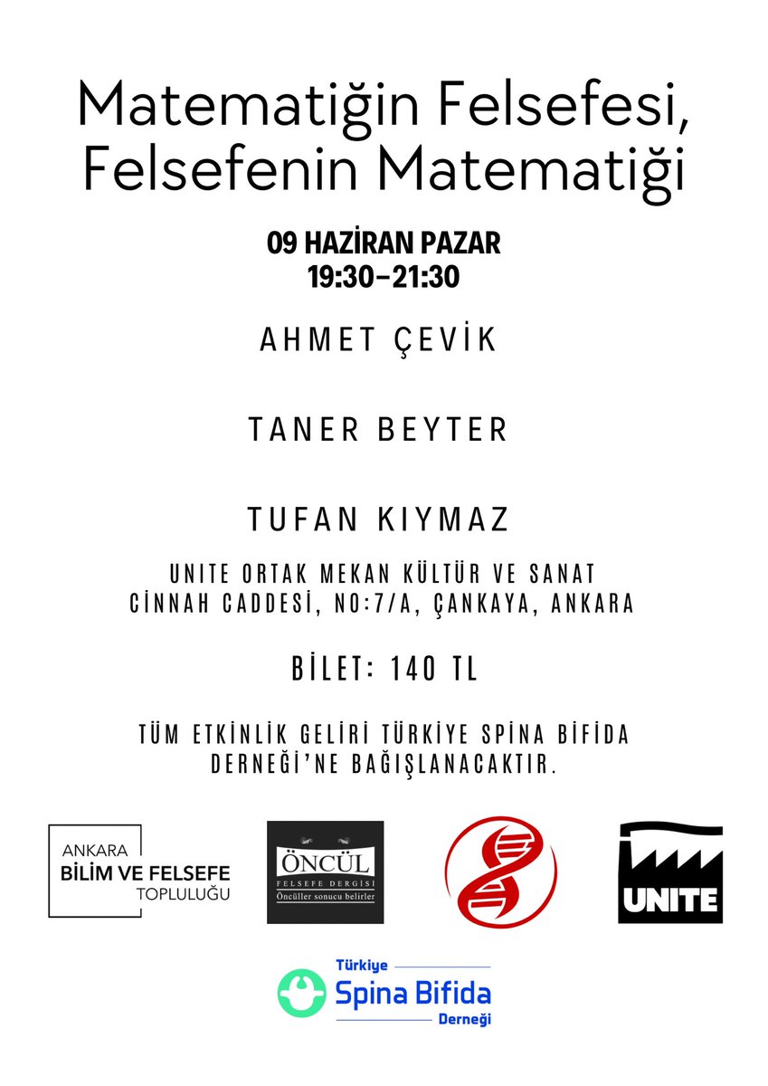 📌 Yarın 19:30’da Unite Ortak Mekan’dayız! 

Matematik ve felsefe arasında nasıl bir ilişki vardır? 

Frege’den bugüne matematik felsefesi ile analitik felsefenin başvurduğu felsefe yapma metodu arasında paralellik var mı? 

Çağdaş felsefenin doğası ve sınırları söz konusu