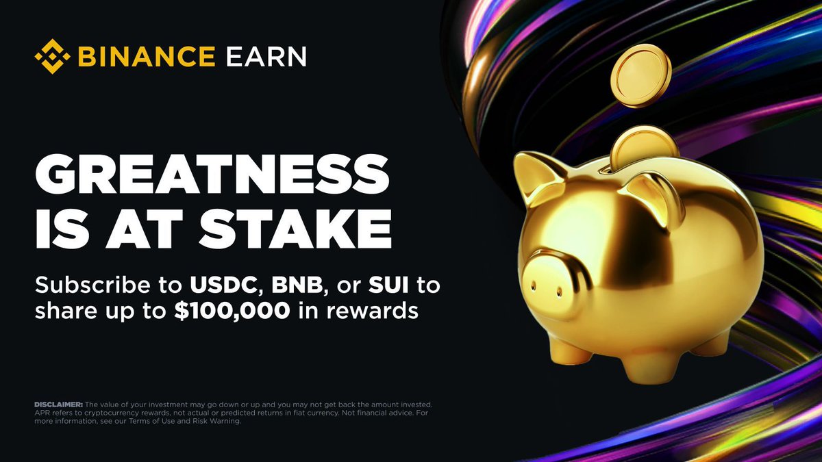 Get in the ring at the #BinanceWorldChampionship! 🥊 

Flex your financial muscles with $USDC, #BNB, or $SUI in our Simple Earn products and fight for your share of up to $100,000 in rewards during the promotion period! 

Enter now 👉🏻 binance.com/en/activity/ma…
