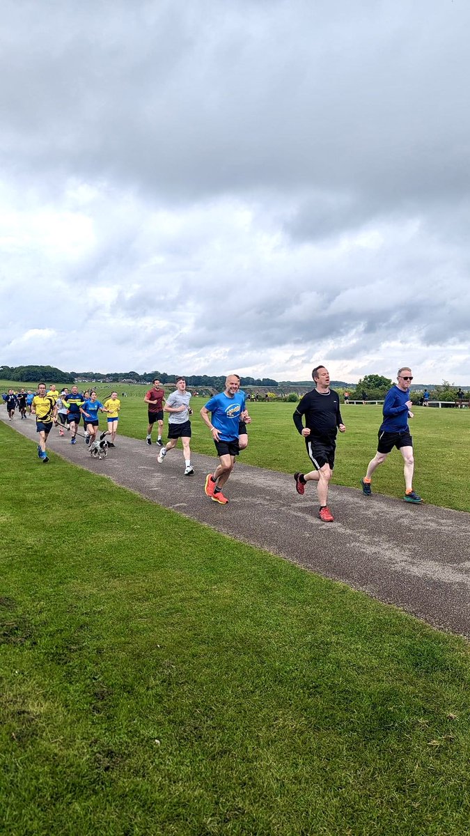 Progradar's tweet photo. Sewerby parkrun commemorating the life of Rob Burrow with a show of blue and yellow, steady 23 minutes as I’m racing tomorrow 😊🏃♂️ #forRob #robburrow7 #mndawareness @RunComPod #yourweekendruns https://t.co/lUS8GJfNKe