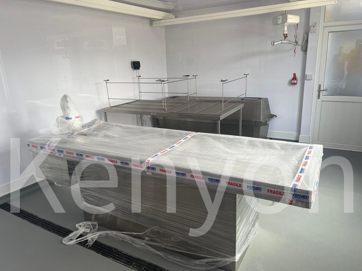 Mortuaryequip's tweet photo. Excited to announce that the Kenyon 316 Stainless Preparation and Kenyon Ghusal Table have been delivered to Blackburn today! Ensuring top-quality products for our clients is our priority. #Kenyon #QualityDelivery #CustomerFirst https://t.co/yttduy8hVL