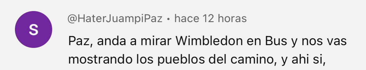 Juanp_paz's tweet photo. Sabes que estás yendo por buen camino cuando alguien se pone de nombre de usuario que es Hater tuyo! 😂 https://t.co/oUFnv82xbK