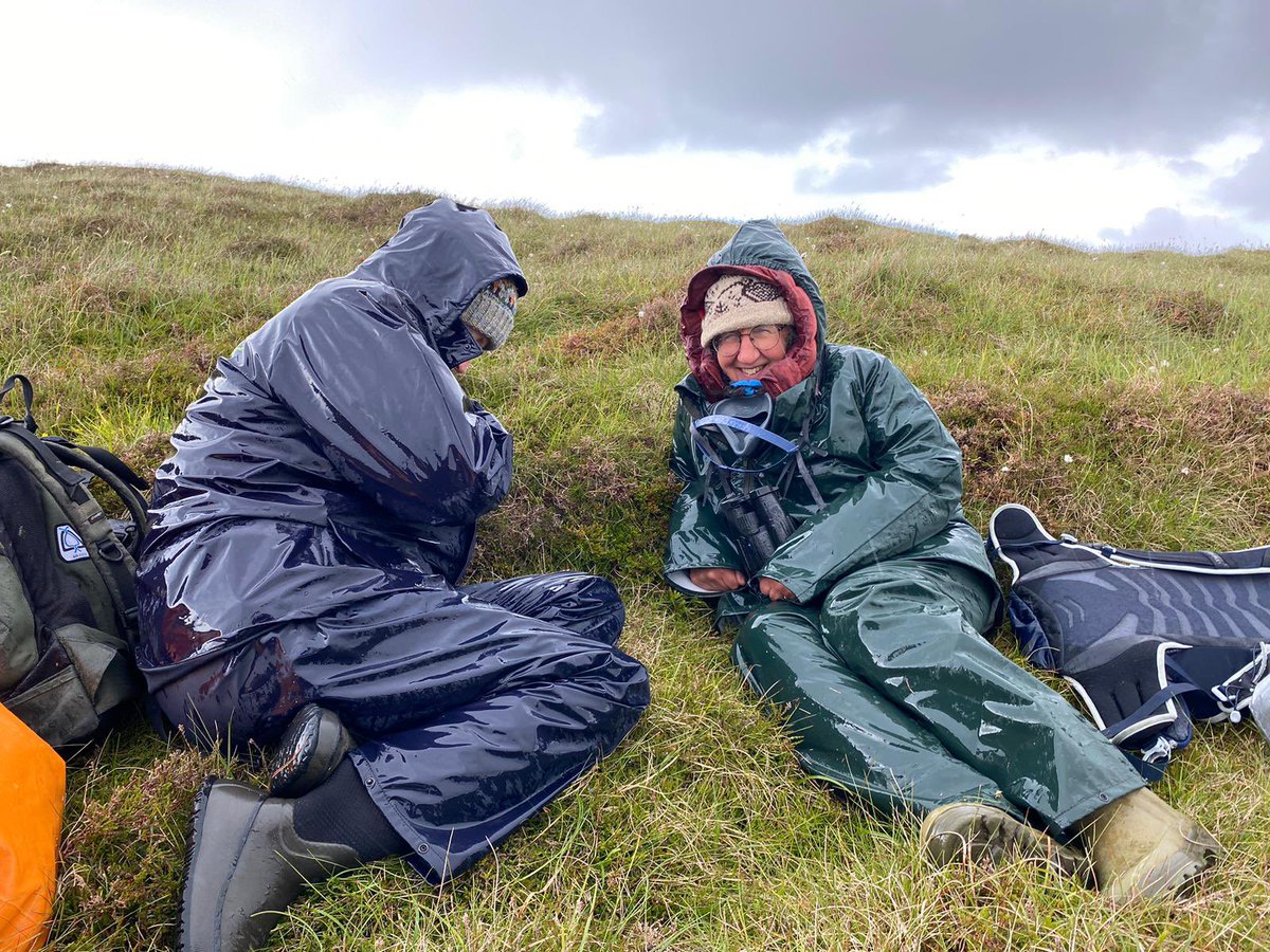Things a little wetter for our <a href="/NatureScot/">NatureScot</a> North Team - sitting out the #Shetland weather on #Hermaness #NNR before starting bonxie #HPAI recovery monitoring