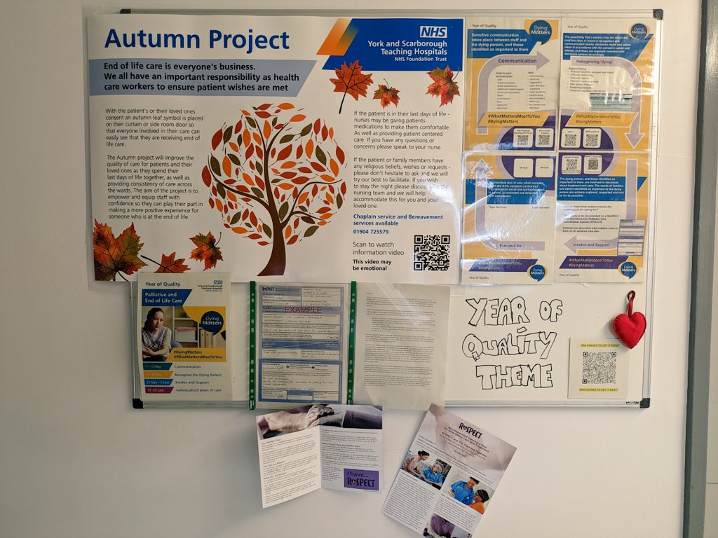 cat_mckennaRD's tweet photo. Learned a lot from the amazing staff on ward 11 at back to floor with @YorkGillyGilly yesterday about how they implemented the Autumn Project &amp; their plans for further developments to support patients &amp; families, thank you for sharing 🍂🍁🧡 #DyingMatters #OneChanceToGetItRight https://t.co/Rcq7cvxyf2