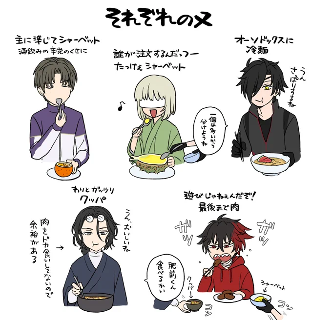 2/2
おまけ
それぞれの〆 
