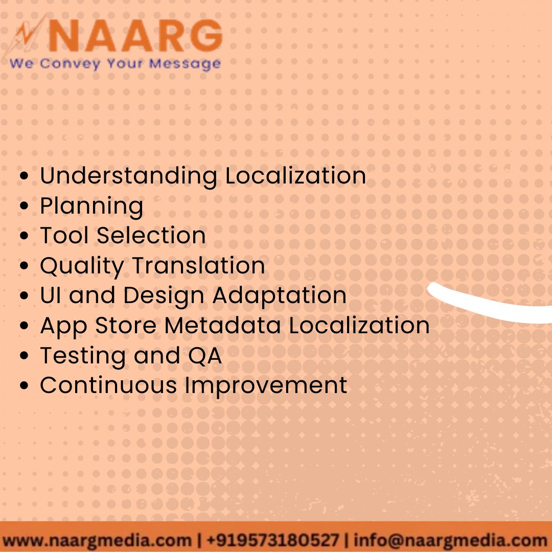 NaargMedia's tweet image. Optimize your iOS apps for international markets with proven localization strategies for 2024!

Check out our blog to know more: naargmedia.com/ios-localizati…

Reach us at info@naargmedia.com

#bestpractices #translation #translationproblems #naargmedia #solutions