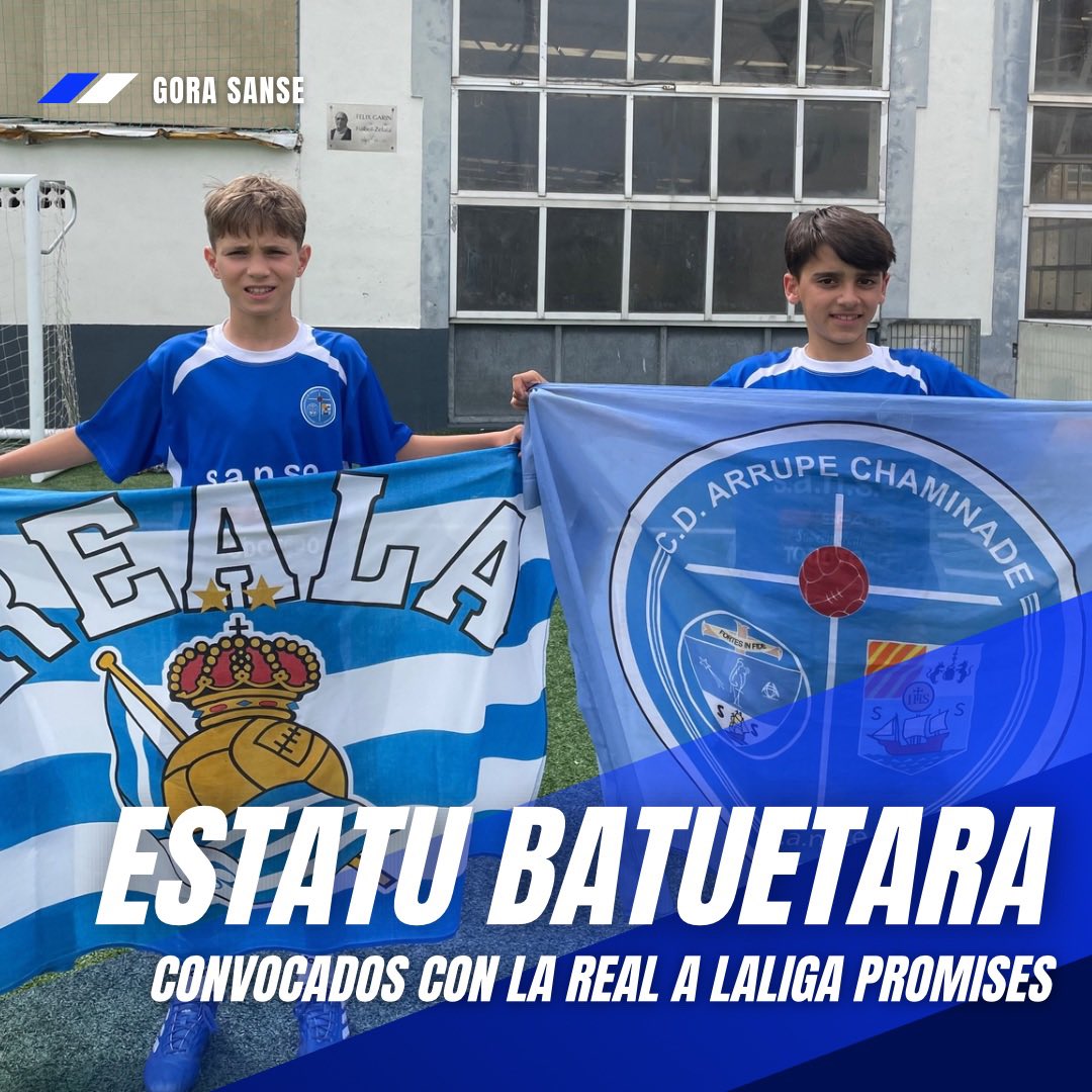 🥹 ¡Nuestros jugadores Pablo Rivera e Iker Losa estarán DEL 11 AL 16 DE JUNIO CON LA REAL EN ORLANDO! Zorionak mutilak!

#GoraSANSE