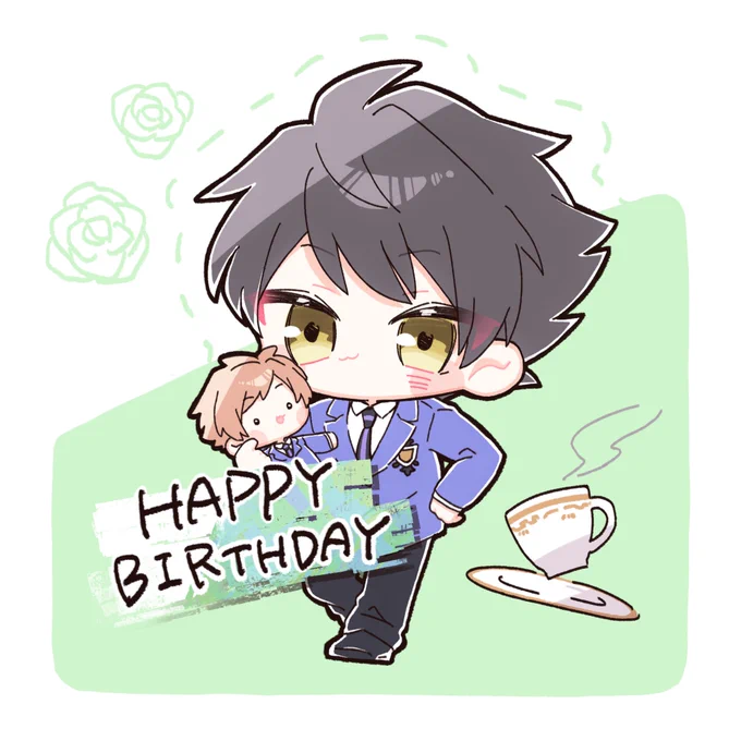 光(&amp;薫)お誕生日おめでとう〜!!今でも大大大好きで漫画もDVDも手放せないよ〜〜!!薫も大事に思ってますが光が本指名なのでフラザーズのタグは控えますこれからも応援してます〜 #桜蘭高校ホスト部 #常陸院光生誕祭 