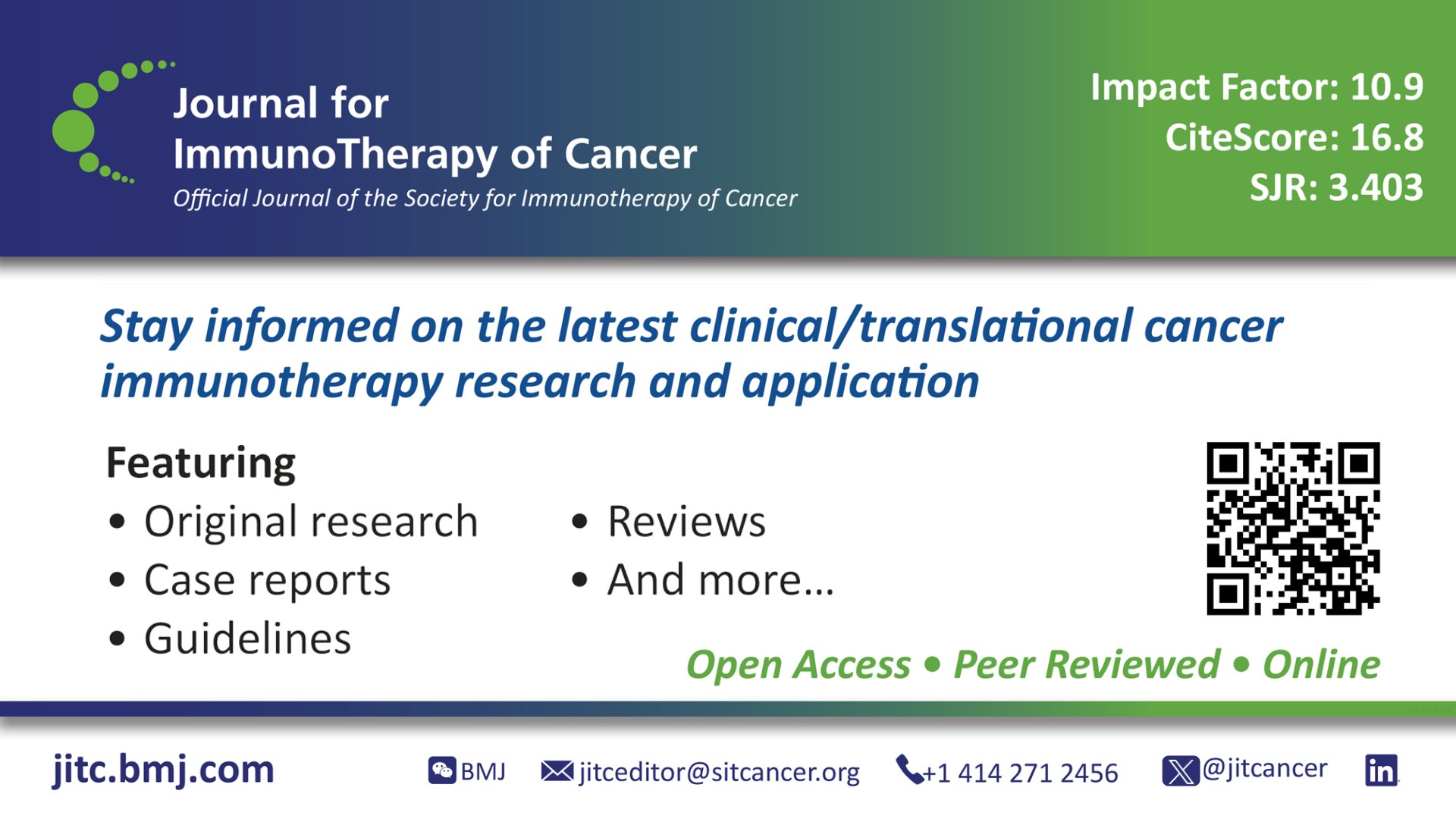 Society for Immunotherapy of Cancer on X: &ldquo;Advancing cancer 