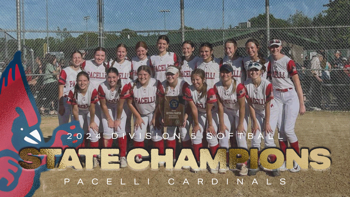 ZaleskiSports's tweet photo. Back-To-Back for Pacelli! The Pacelli Cardinals are D5 state softball champions in 2024 with a 4-3 win over the Oakfield Oaks.

Pacelli defeated Oakfield 9-6 in the 2023 D5 state championship game.

Full video highlights tonight on Facebook! https://t.co/OqbfRWGCoD