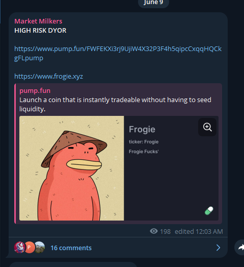 Called in TG for Free.

30k to 1.8m - 60x 

Along with the other 5-20xs called today..

t.me/MarketMilkerSOL