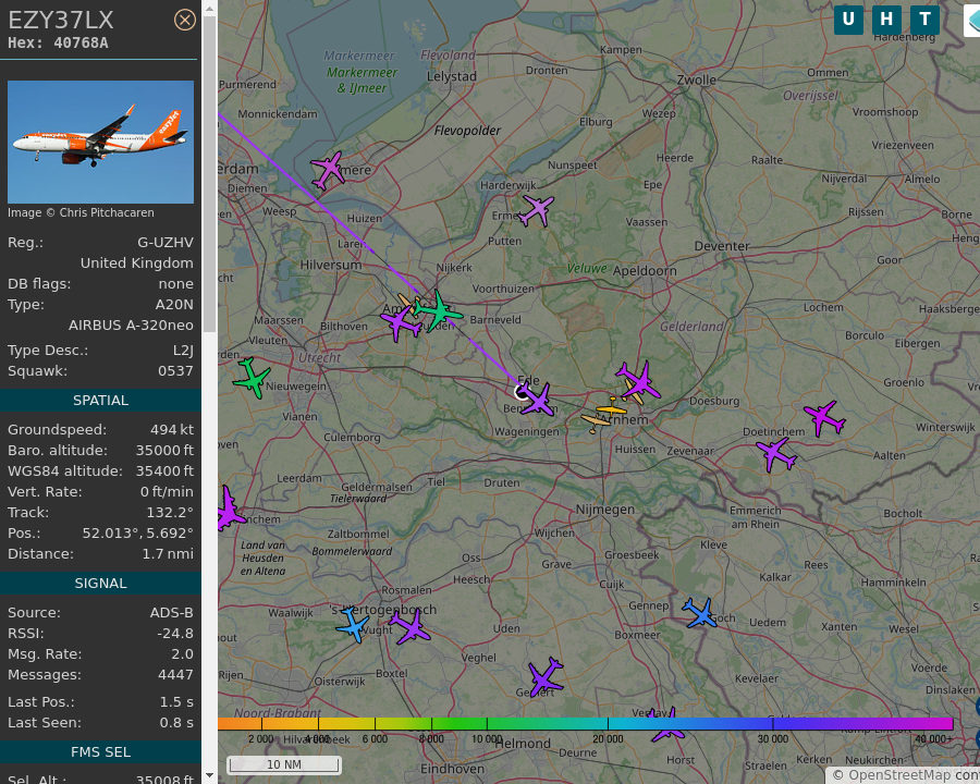 AboveEde's tweet photo. #EZY37LX G-UZHV A320 251NSL easyJet UK EDI-HER Edinburgh Airport to Heraklion International Airport (Nikos Kazantzakis Airport): 0.6 mi away @ 35000 ft and 84.9° frm hrzn, heading SE @ 604.6mi/h 15:06:08. #WayTheHeckUpThere #FlyingFast #ADSB #dump1090 https://t.co/CDDjS1SrIC