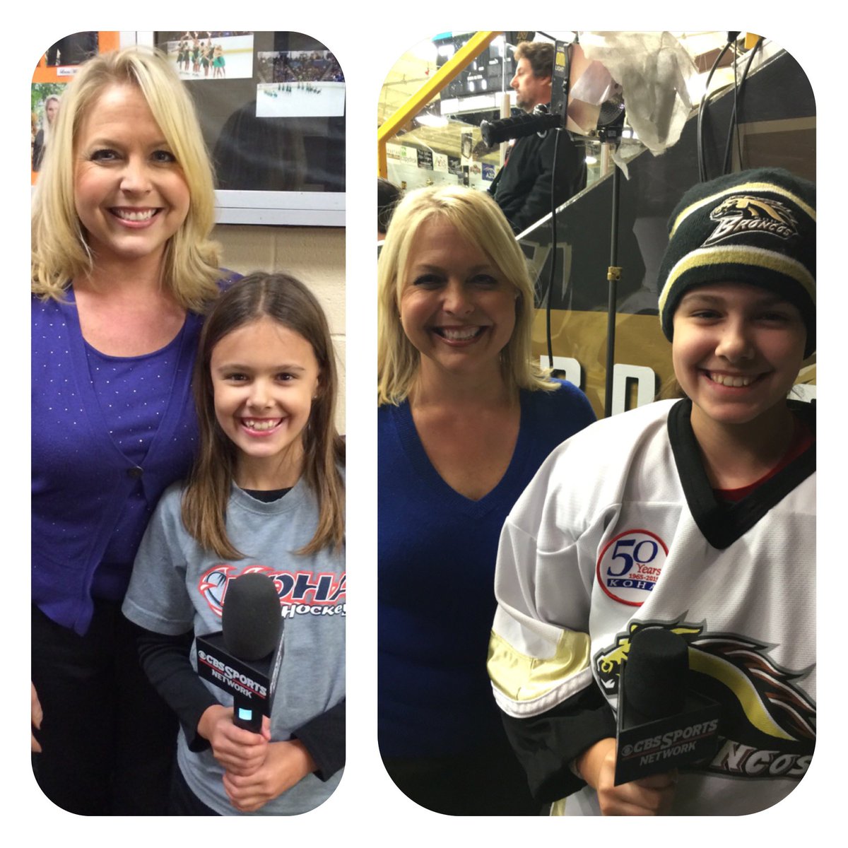 The hockey world is small. And awesome. My fave broadcast team BY FAR has always been <a href="/ShireenRinkside/">Shireen Starman</a> <a href="/DStarmanHockey/">Dave Starman</a> and <a href="/benholdenpxp/">Ben Holden</a> - the A Team and Bronco Hockey’s #magicpotion back in the day. Today, Thom got to visit with 2/3 <a href="/MuskegonJacks/">Muskegon Lumberjacks</a> main camp 1