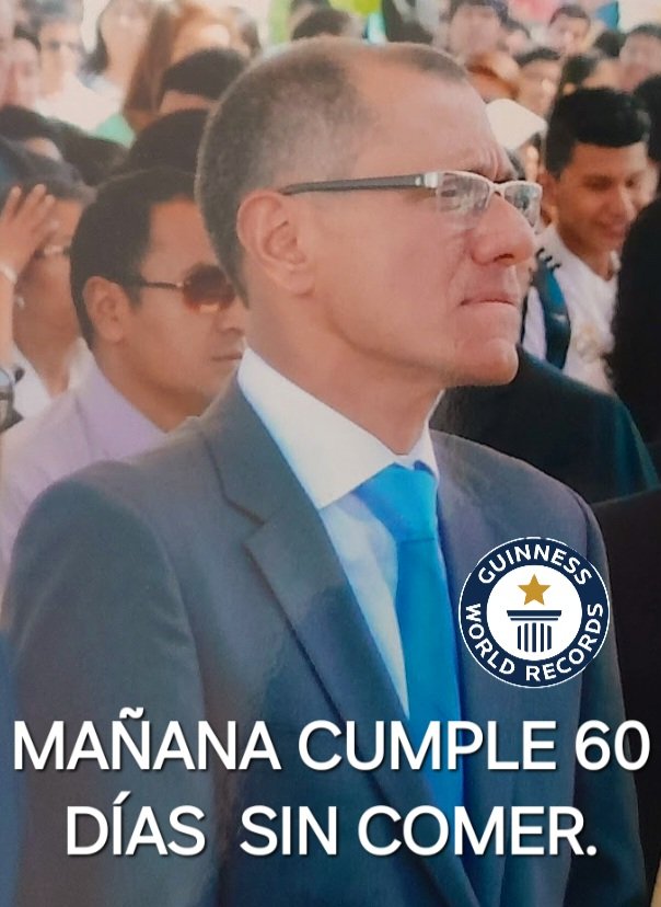 noticiarasputin's tweet photo. #proesa RÉCORD GUINNESS PREMIA A JORGE GL4S. MIENTRAS EN ECUADOR NO HAY FONDOS PARA LA ALIMENTACIÓN DE LOS PPL. A PUNTA DE MORDERSE LOS LABIOS Y ABSTENERSE DE ALIMENTARSE EL GANADOR CUMPLIÓ LOS PARÁMETROS PARA LLEVARSE LA DISTINCIÓN. La organización acepta las evidencias publicadas en los diarios, significa que el Récord Guinness ha sido alcanzado, el ganador Jorge Gl4s no recibirá ningún premio económico. Lo que si consigue es figurar en el Libro Guinness de los Récords y recibir el certificado oficial. 2024.