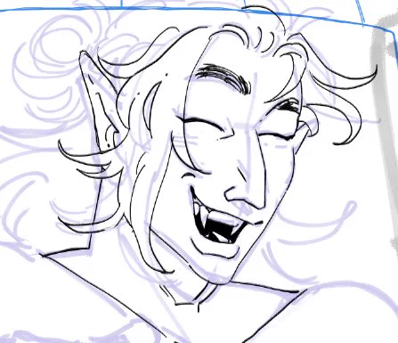 this is the cutest smile ive drawn in a while and it's for a very inappropriate context 