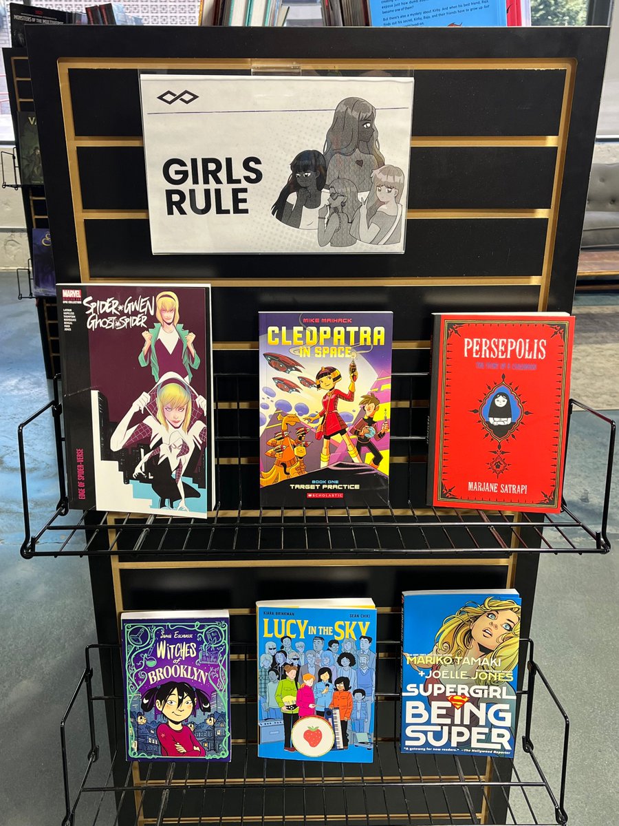 Who rules? GIRLS RULE! Here's just a small smattering of some our favorite all-ages and young adult comics starring some amazingly strong young female protagonists!  #comics #comicbooks #girlpower #spidergwen #supergirl #marvel #dc
