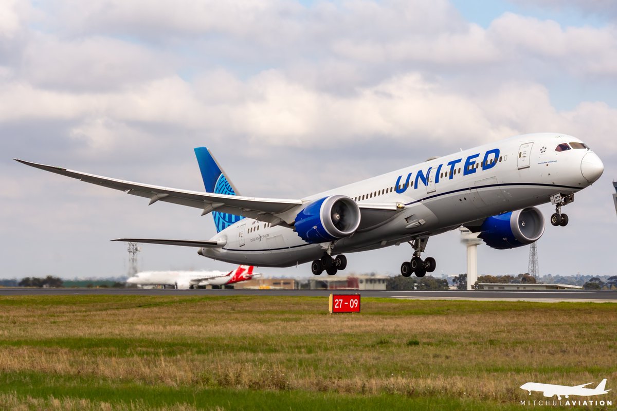 A great shot I snapped of <a href="/united/">United Airlines</a>’s <a href="/Boeing/">The Boeing Company</a> 787-9 Dreamliner (N24979, MSN: 66141) blasting off of <a href="/Melair/">Melbourne Airport</a>’s 34 bound for San Francisco a few weeks back. 

#airplane #avgeek #planespotting #planespotter #boeing