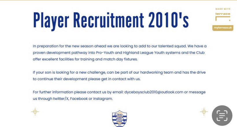 2010s Player Recruitment. 
Re Posts welcome <a href="/DyceBC1980/">Dyce Boys Club</a>