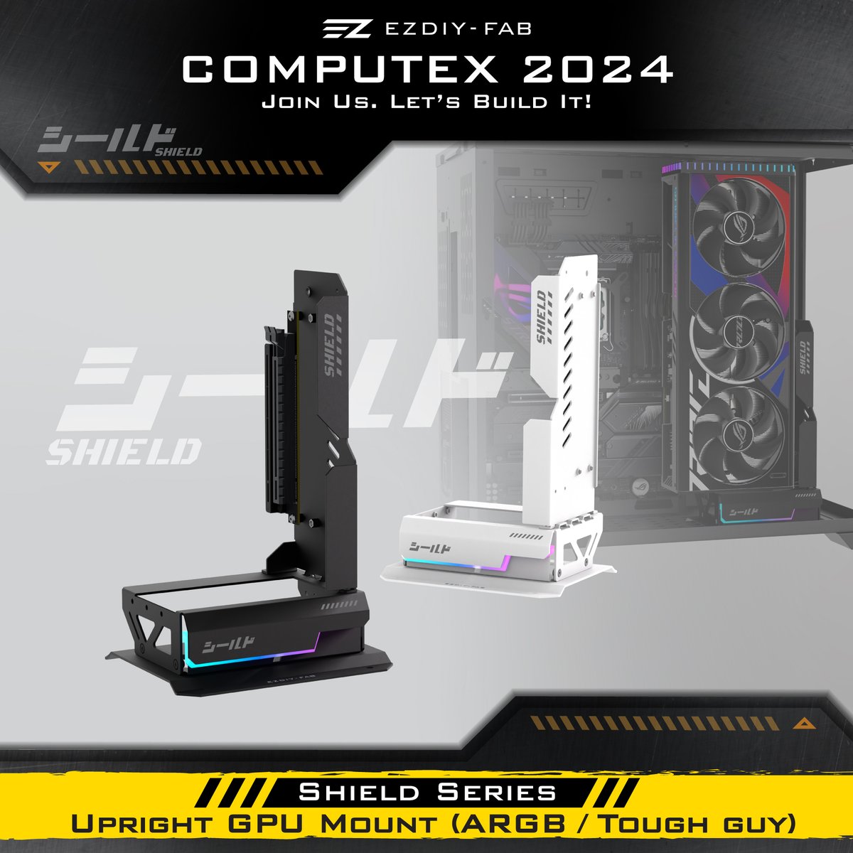 EzdiyF's tweet photo. Exciting news from Computex 2024! We’re proud to introduce the latest addition to our Shield Series: the Upright GPU Mount.
#EZDIYFAB #Computex2024 #pccomponents #pc #pcgaming #pcgamer #pcgamers #pcsetup #pcbuild #casemod #casemodding #COMPUTEX #computer https://t.co/8AIjCZnxTR