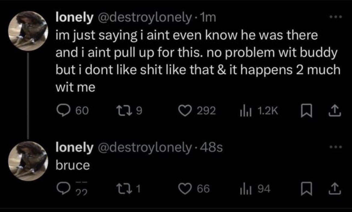 notbobbalam's tweet image. Destroy Lonely calls out Bruce for lying about collab stream 😓