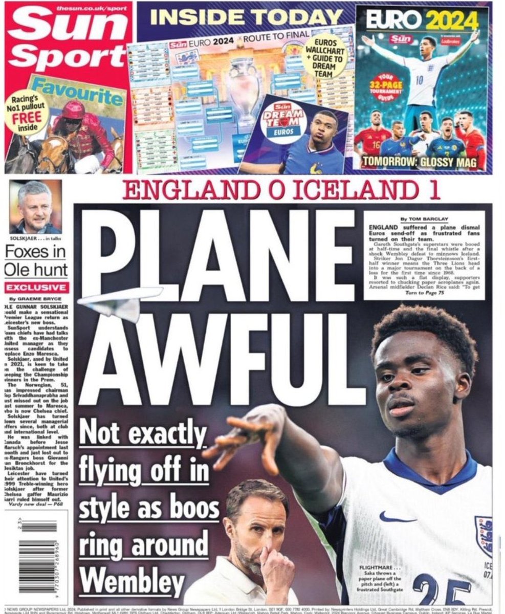 Making Bukayo Saka the face of England’s loss when he isn’t directly responsible &amp; only played for a short time isn’t subtle.

It’s blatant overt racism.