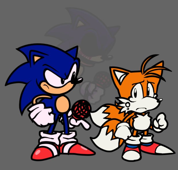 vs_exe48269's tweet photo. Vs sonic.exe - just normal sonic and tails art....right? 

Art- Cherribun https://t.co/fdKlJhA05b