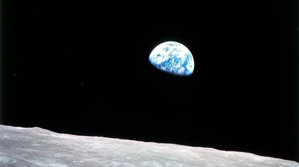 Bill Anders took this photo from the far side of the moon and changed our world. 
 
On Christmas Day 1968, the day after this image was taken, poet Archibald MacLeish wrote: “To see the Earth as it truly is, small and blue and beautiful in that eternal silence where it floats, is