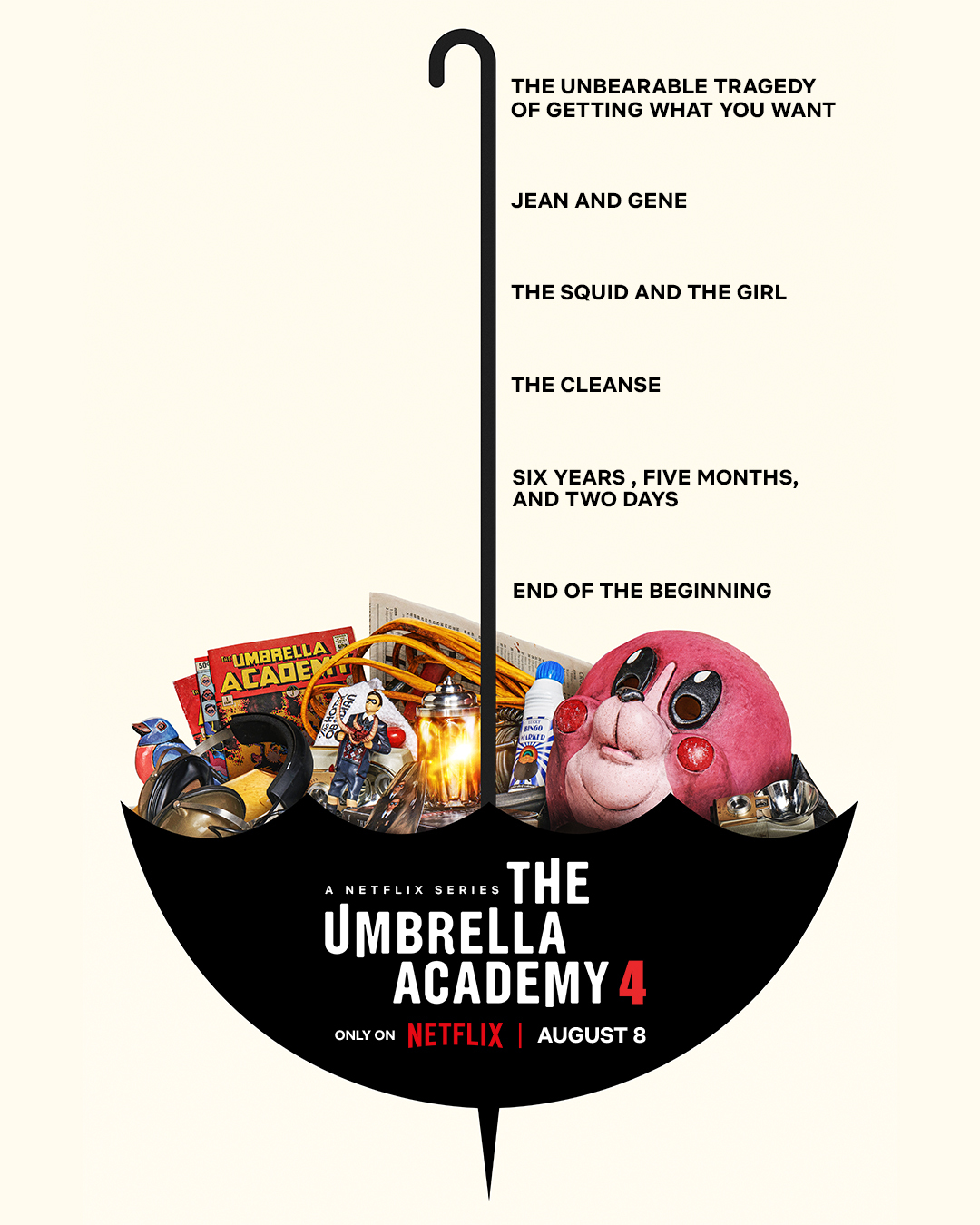 The Umbrella Academy S4 poster op Netflix België 
