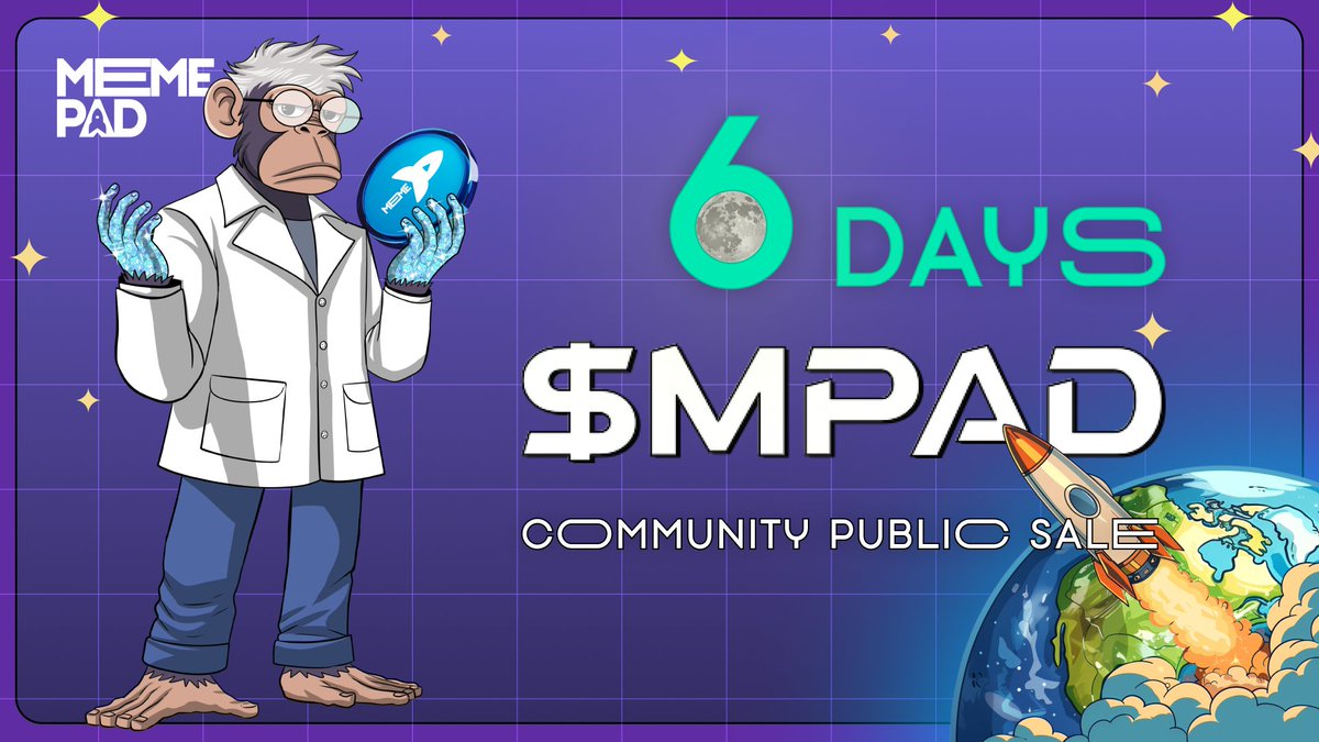 MemePadSol's tweet image. 🚨 T-6 Days till the MEMEPad's APEFEST is LIVE 🚨 

💸 Go sell all your useless shitcoins and fill your bags $MPAD id you wanna be rich 👀💰