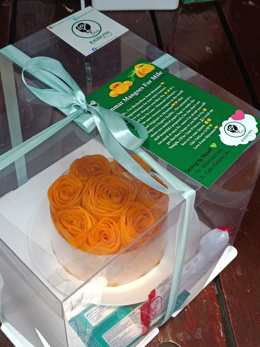 [08.06.24]
Authentic Mile 1st Solo Concert 
Myanmar Mangoes Food support 
For My sMile🥭✌️
Hope You enjoy it My Prince 💚
<a href="/milephakphum/">mile phakphum</a>
This is the first time making by myself.I always use service cause I'm not from Thai. 
#Milephakphum
#Mile1stSoloConcert
#BlackerRose