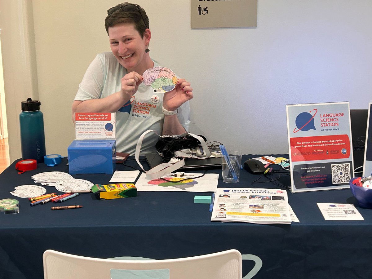 LEAD Lab UMD (@leadlabumd) on Twitter photo Local to the DC area or visiting? Add a visit to
<a href="/PlanetWordDC/">Planet Word Museum</a> to your list! PhD student <a href="/GAbdurokhmonova/">Gavkhar Abdurokhmonova</a> is running a project about the language brain this summer, so come do cool science at an amazing language museum! 🔦🧠🗣️ PI Rachel is cheesing for language science 😄🧀 Local to the DC area or visiting? Add a visit to
<a href="/PlanetWordDC/">Planet Word Museum</a> to your list! PhD student <a href="/GAbdurokhmonova/">Gavkhar Abdurokhmonova</a> is running a project about the language brain this summer, so come do cool science at an amazing language museum! 🔦🧠🗣️ PI Rachel is cheesing for language science 😄🧀