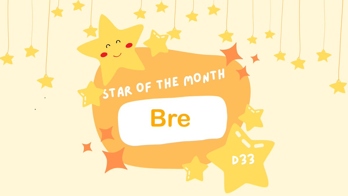 Congratulations to Bre for winning May’s Star of the Month! 

Bre won May’s star of the month for being a supportive and caring team player within our family! We’re all so proud of you! Well done!! 💛⭐️🌻